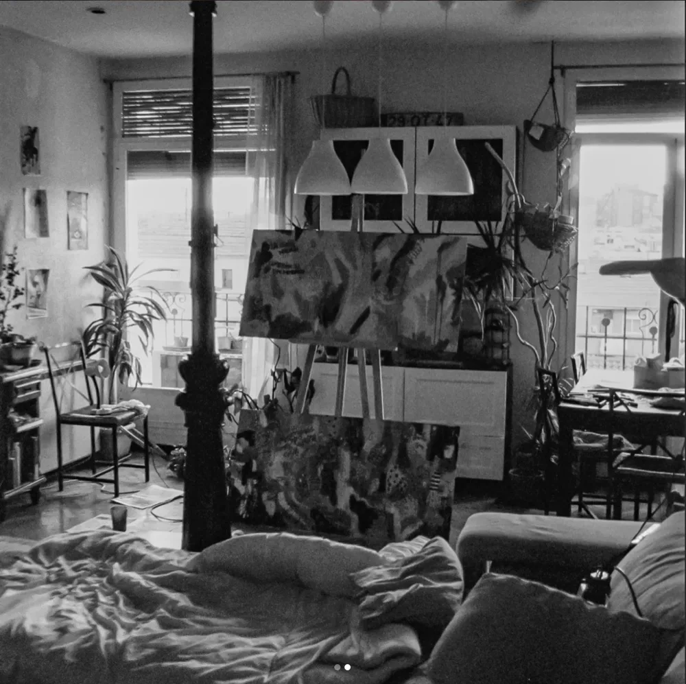 Pako Portalo pintando